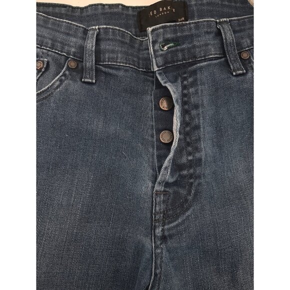 Ted Baker Jeans Men’s 34R Slim Fit Dark Wash Smart Casual Designer Premium Denim - Picture 15 of 16